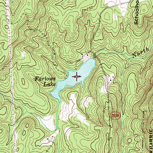 Topographic Map of Farlows Lake, NC