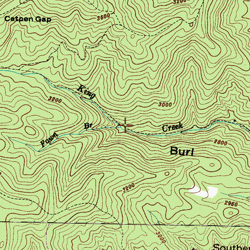 Topographic Map of Fawn Branch, NC
