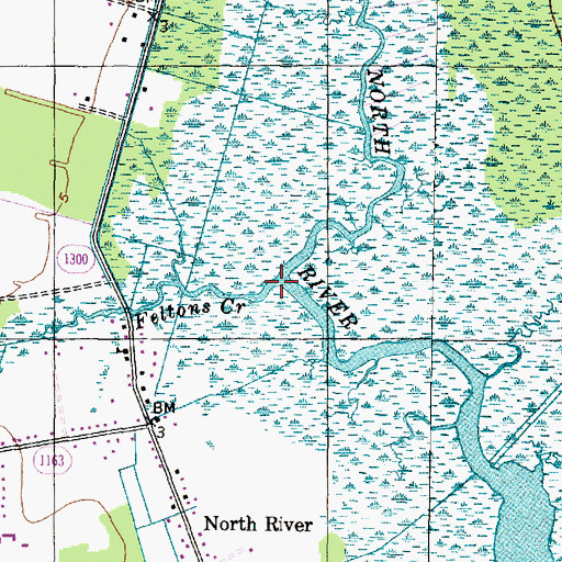 Topographic Map of Feltons Creek, NC