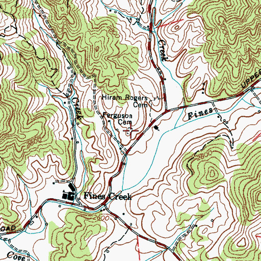 Topographic Map of Ferguson Cemetery, NC