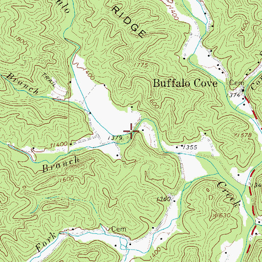 Topographic Map of Field Branch, NC
