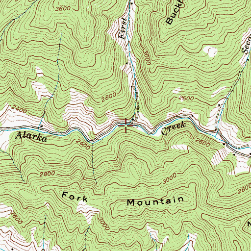 Topographic Map of First Hurricane Branch, NC