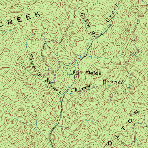 Topographic Map of Flat Fields, NC