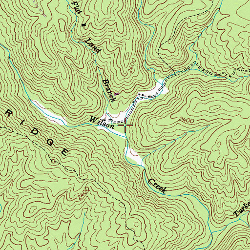 Topographic Map of Flat Land Branch, NC