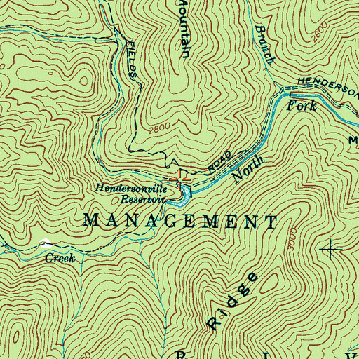 Topographic Map of Fletcher Creek, NC