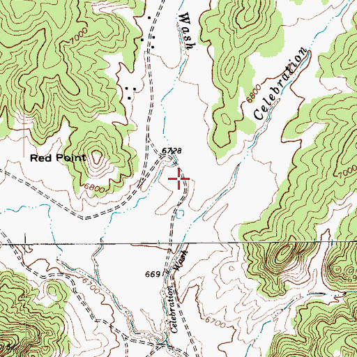 Topographic Map of Red Point Wash, AZ