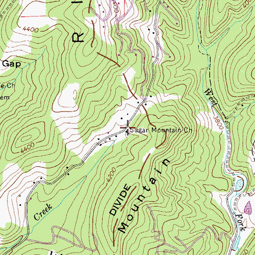 Topographic Map of Forest Home Church, NC