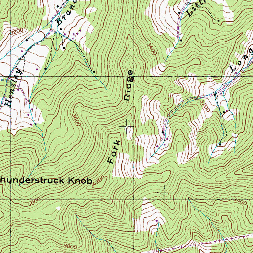 Topographic Map of Fork Ridge, NC