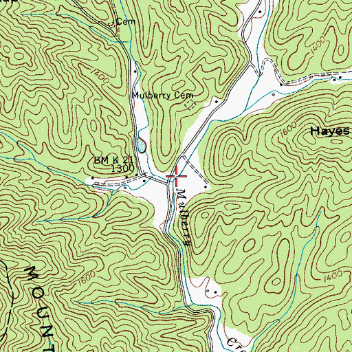 Topographic Map of Frankum Creek, NC