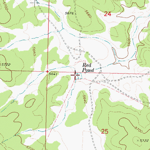 Topographic Map of Red Pond, AZ