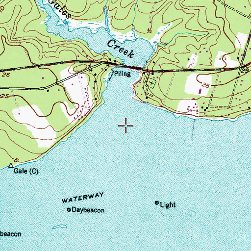 Topographic Map of Gales Creek, NC
