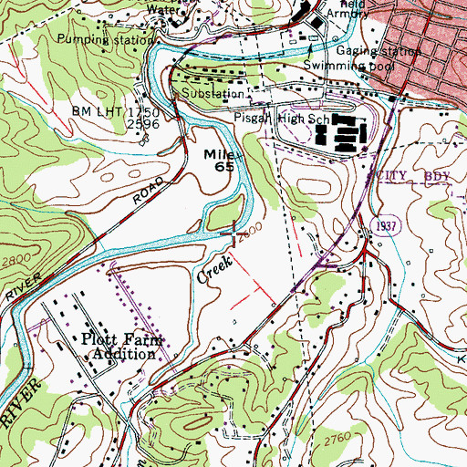 Topographic Map of Garden Creek, NC