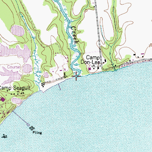 Topographic Map of Gatlin Creek, NC