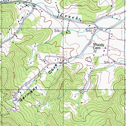 Topographic Map of Germany Cove, NC
