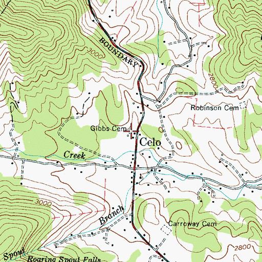 Topographic Map of Gibbs Cemetery, NC