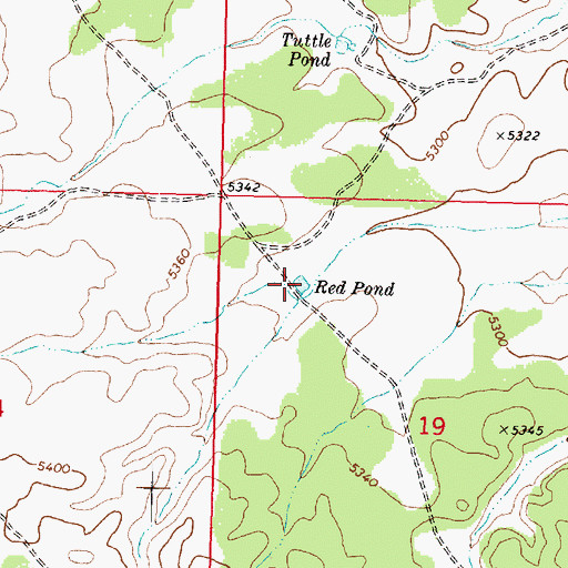 Topographic Map of Red Pond, AZ