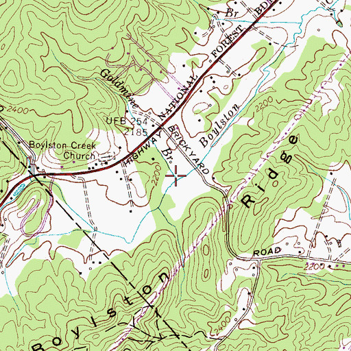 Topographic Map of Goldmine Branch, NC