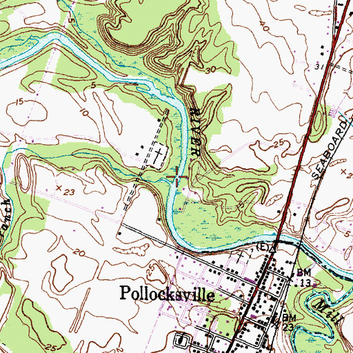Topographic Map of Goshen Branch, NC