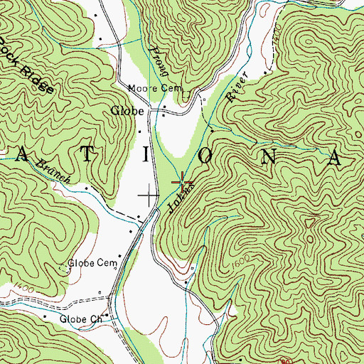 Topographic Map of Gragg Prong, NC