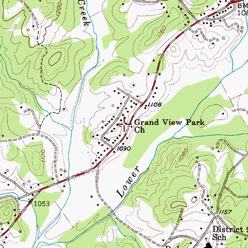 Topographic Map of Grand View Park Church, NC