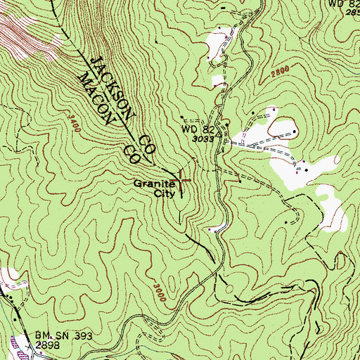 Topographic Map of Granite City, NC
