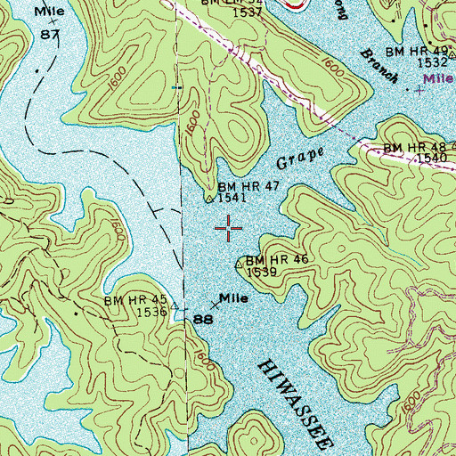 Topographic Map of Grape Creek, NC