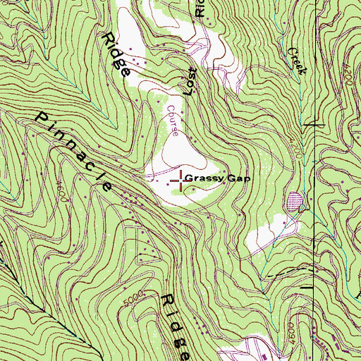 Topographic Map of Grassy Gap, NC