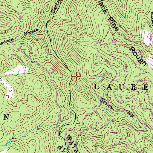 Topographic Map of Grassy Gap Creek, NC