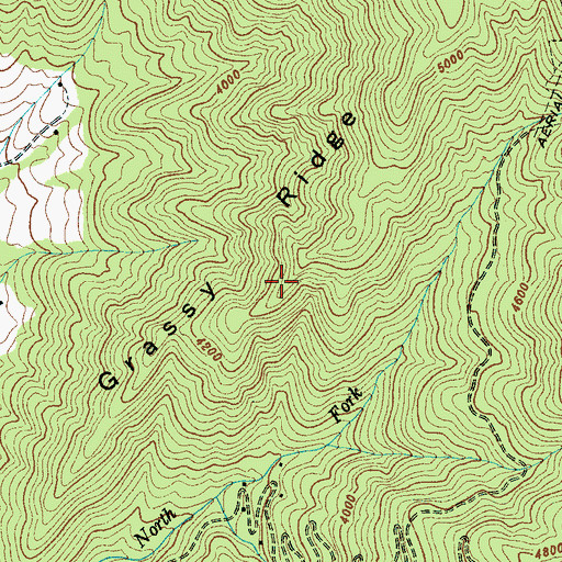 Topographic Map of Grassy Ridge, NC