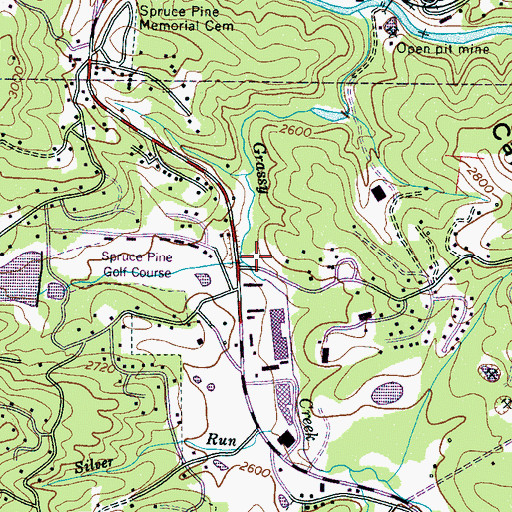Topographic Map of Graveyard Creek, NC