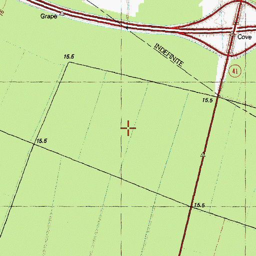 Topographic Map of Great Dover Swamp, NC