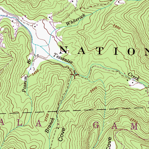 Topographic Map of Green Cove, NC