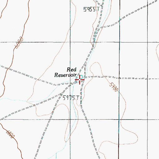 Topographic Map of Red Reservoir, AZ