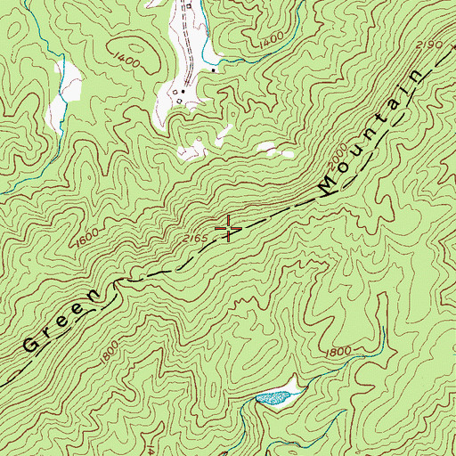 Topographic Map of Green Mountain, NC