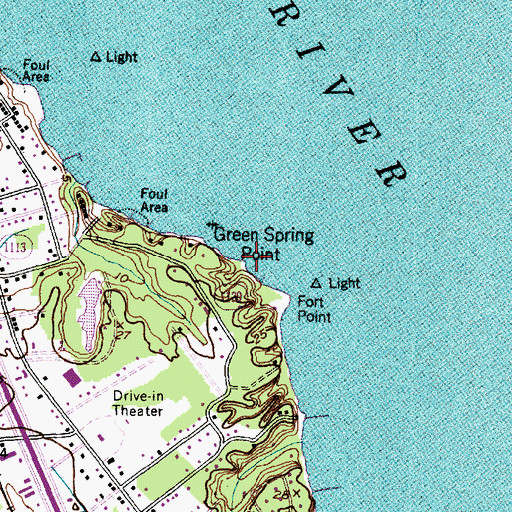 Topographic Map of Green Spring Point, NC