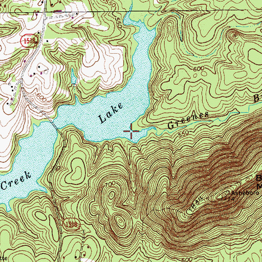 Topographic Map of Greenes Branch, NC