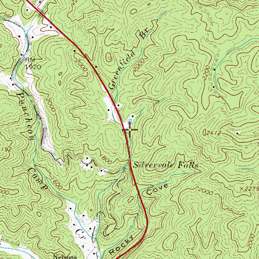 Topographic Map of Greenfield Branch, NC