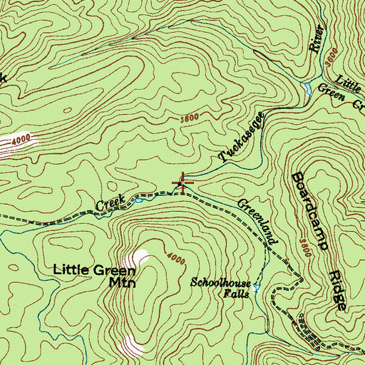 Topographic Map of Greenland Creek, NC