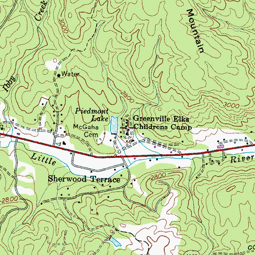 Topographic Map of Greenville Elks Childrens Camp, NC