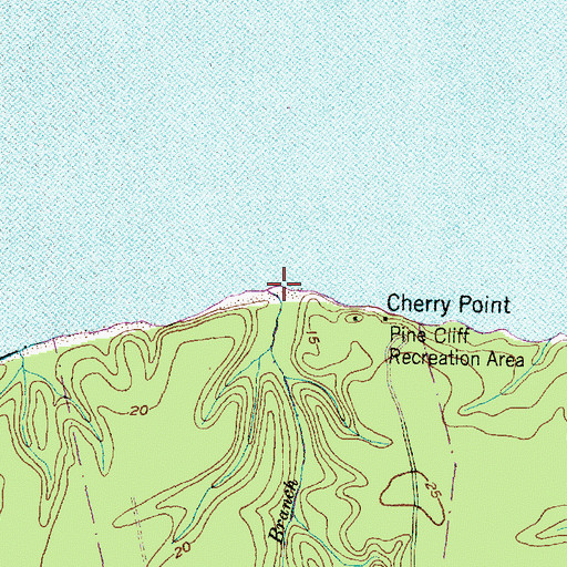 Topographic Map of Gum Branch, NC