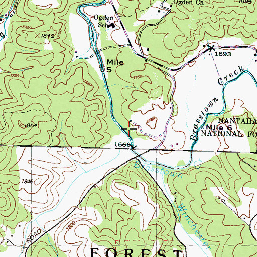 Topographic Map of Gumlog Creek, NC