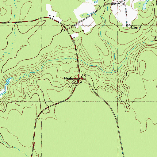 Topographic Map of Hadnot Church, NC