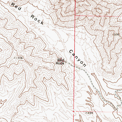 Topographic Map of Red Rock, AZ