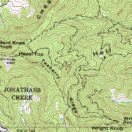 Topographic Map of Hall Ridge, NC