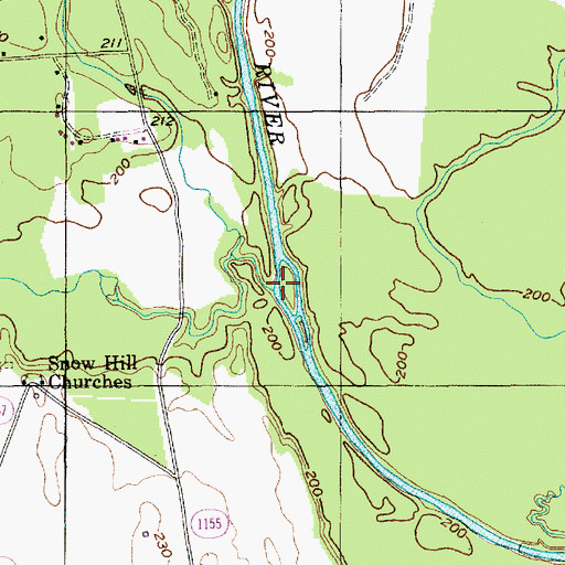 Topographic Map of Hamer Creek, NC