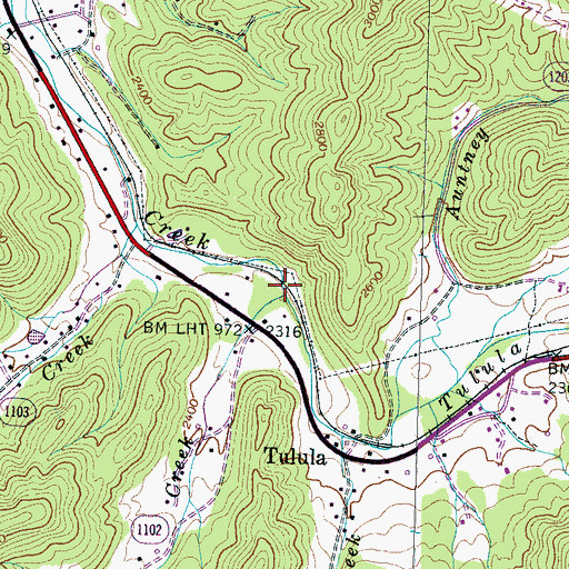 Topographic Map of Hares Creek, NC