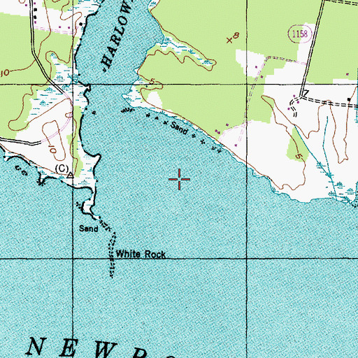 Topographic Map of Harlowe Creek, NC