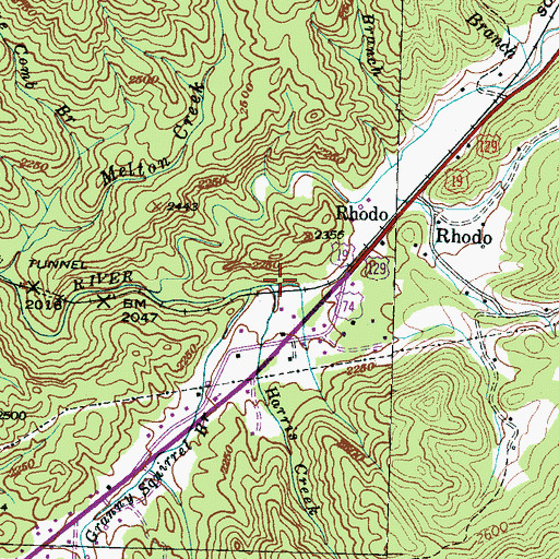 Topographic Map of Harris Creek, NC