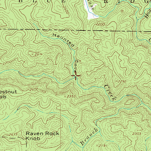 Topographic Map of Haunted Cove, NC