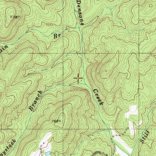 Topographic Map of Haystack Branch, NC